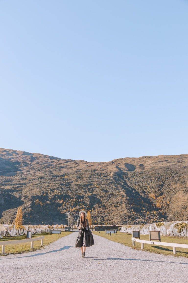 girl with wine at kinross winery