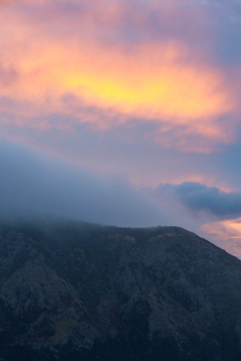 Sunset from Cape Brett hut northland hikes