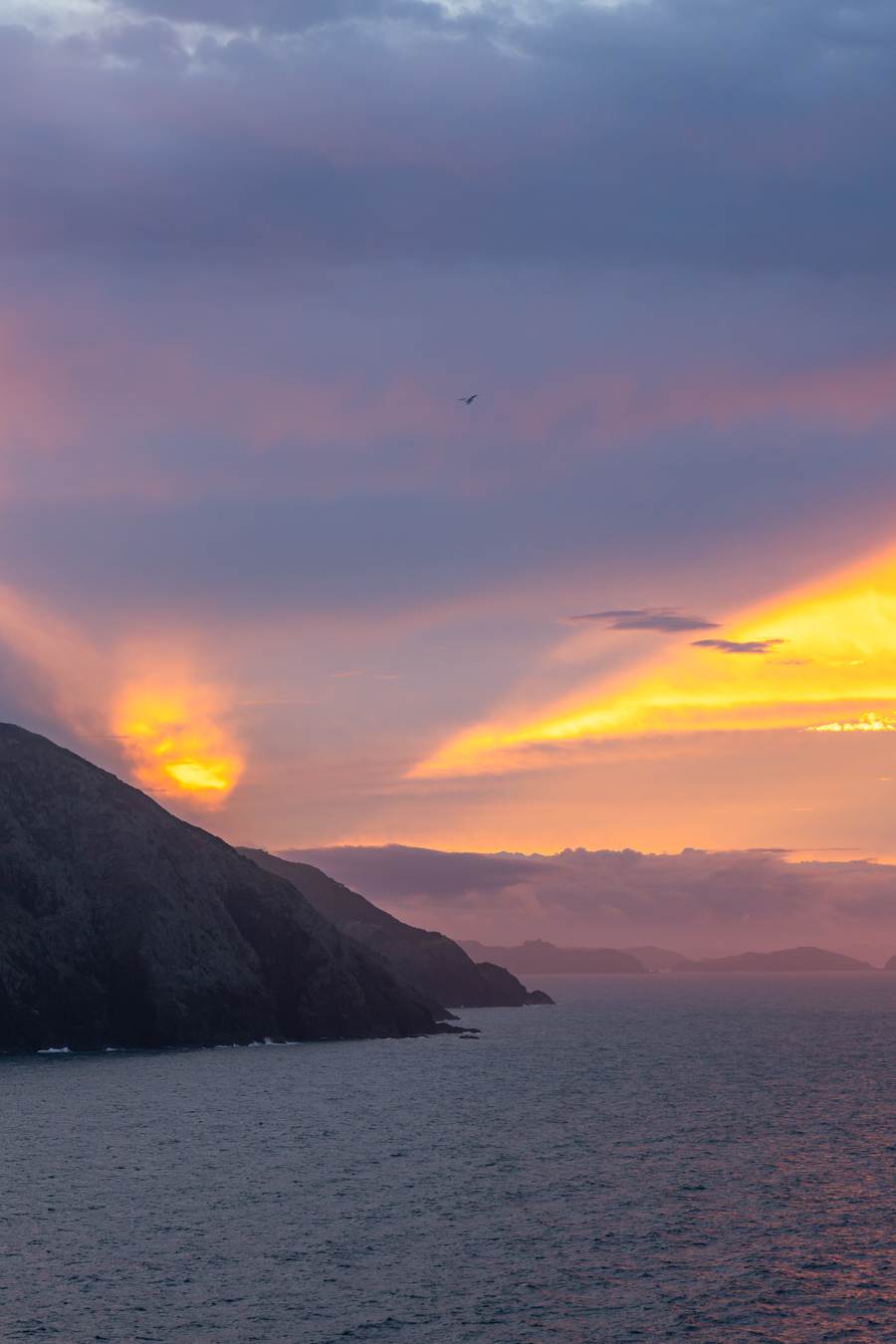 Sunset over mountains