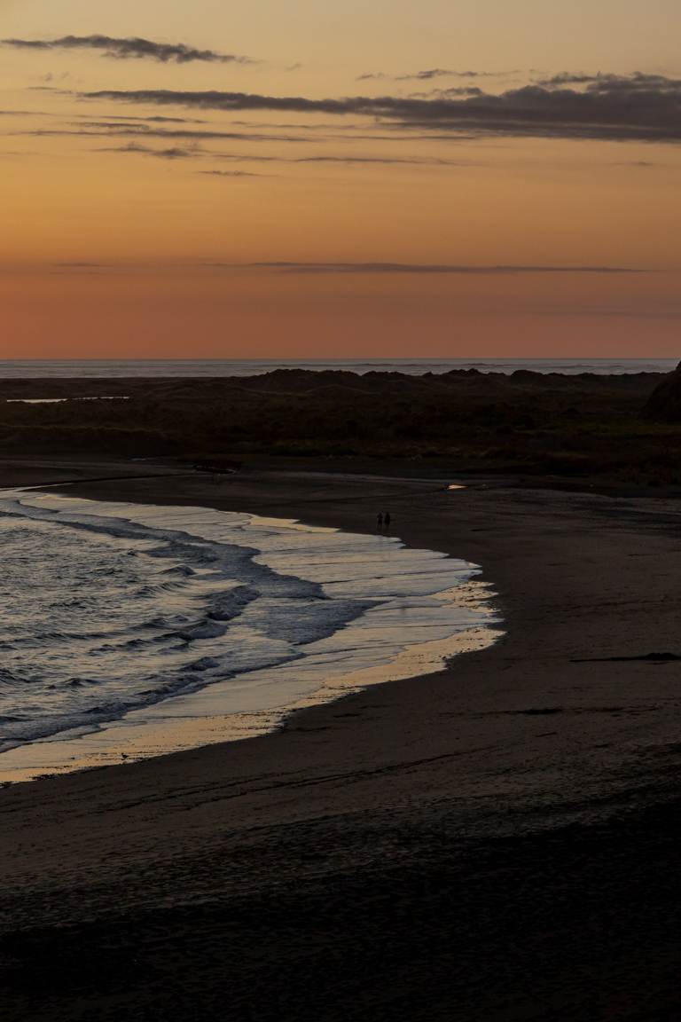 dusk at Whatipū Beach