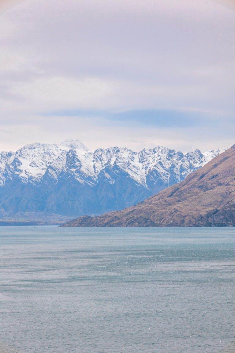 view of queenstown mountains from bob's cove