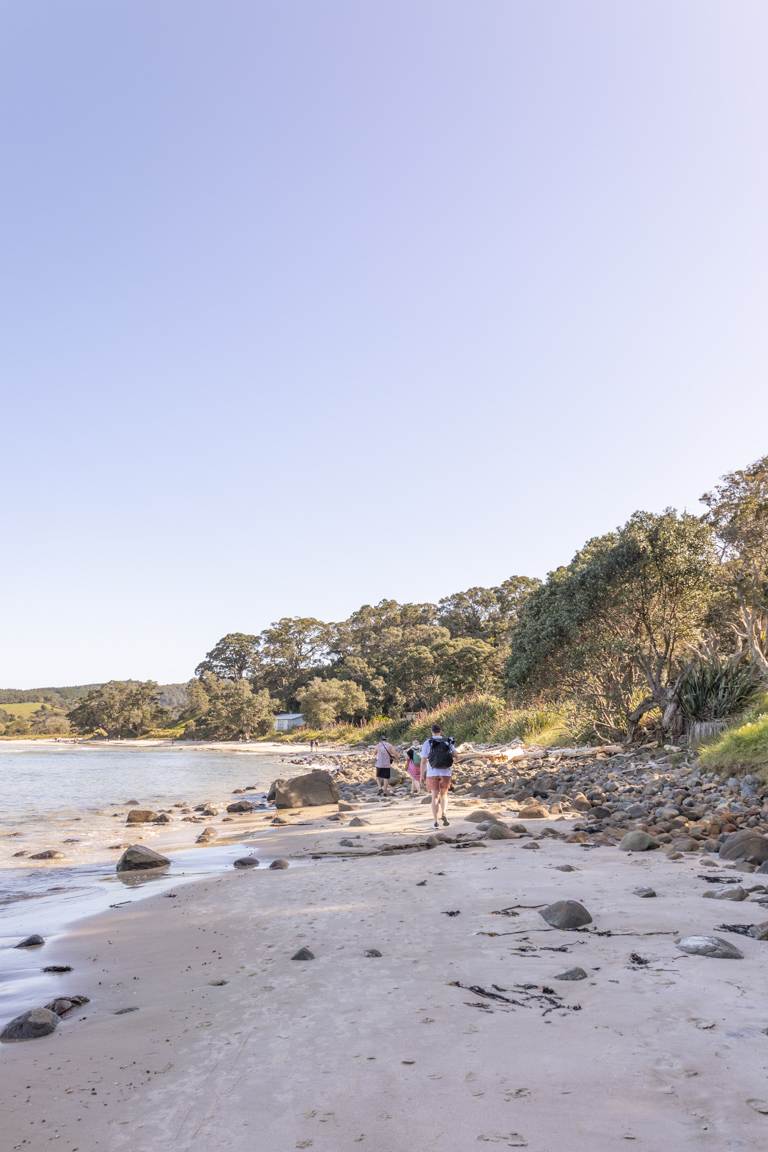 new chums beach rocky walk