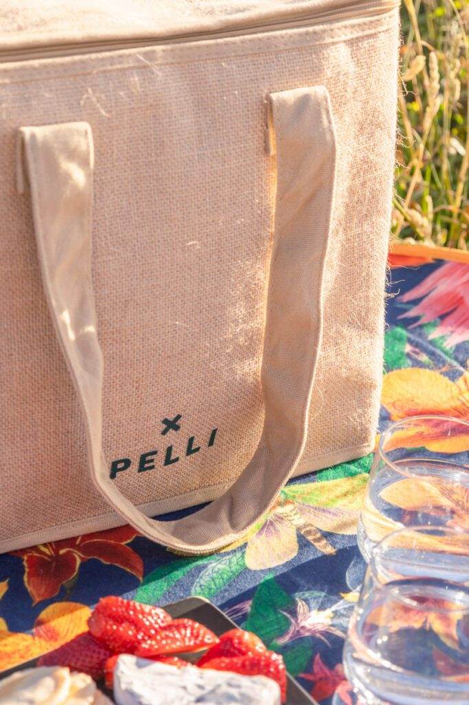 close up of pelli bag with platter