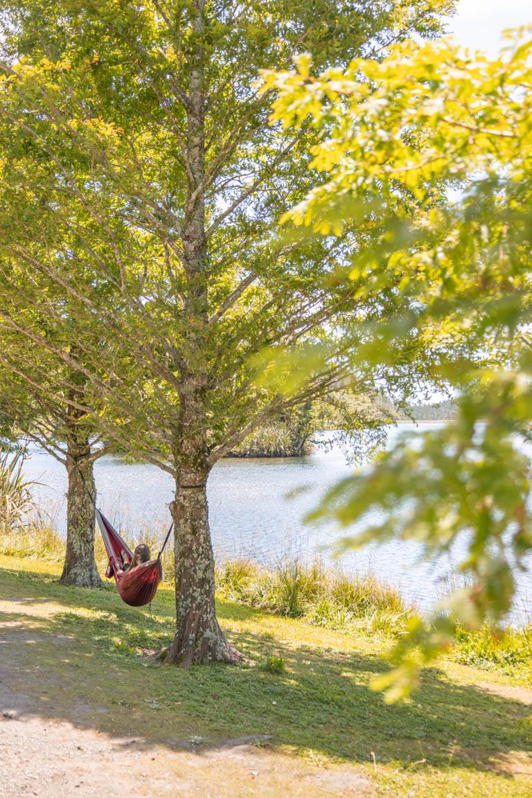 hammock by lake mangamahoe