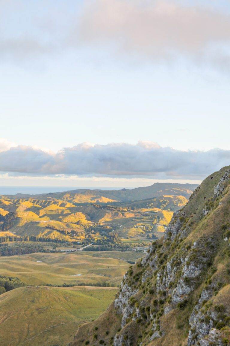 top of te mata peak during sunset