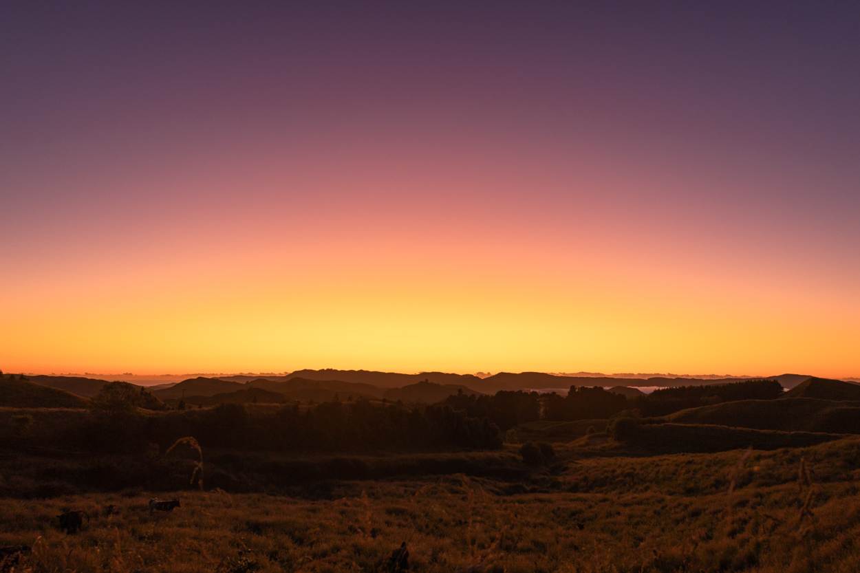 sunrise over hawkes bay