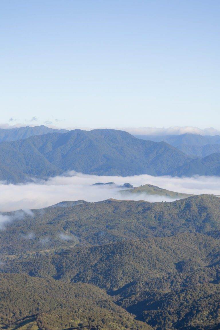 cloud inversion view when hiking bell rock