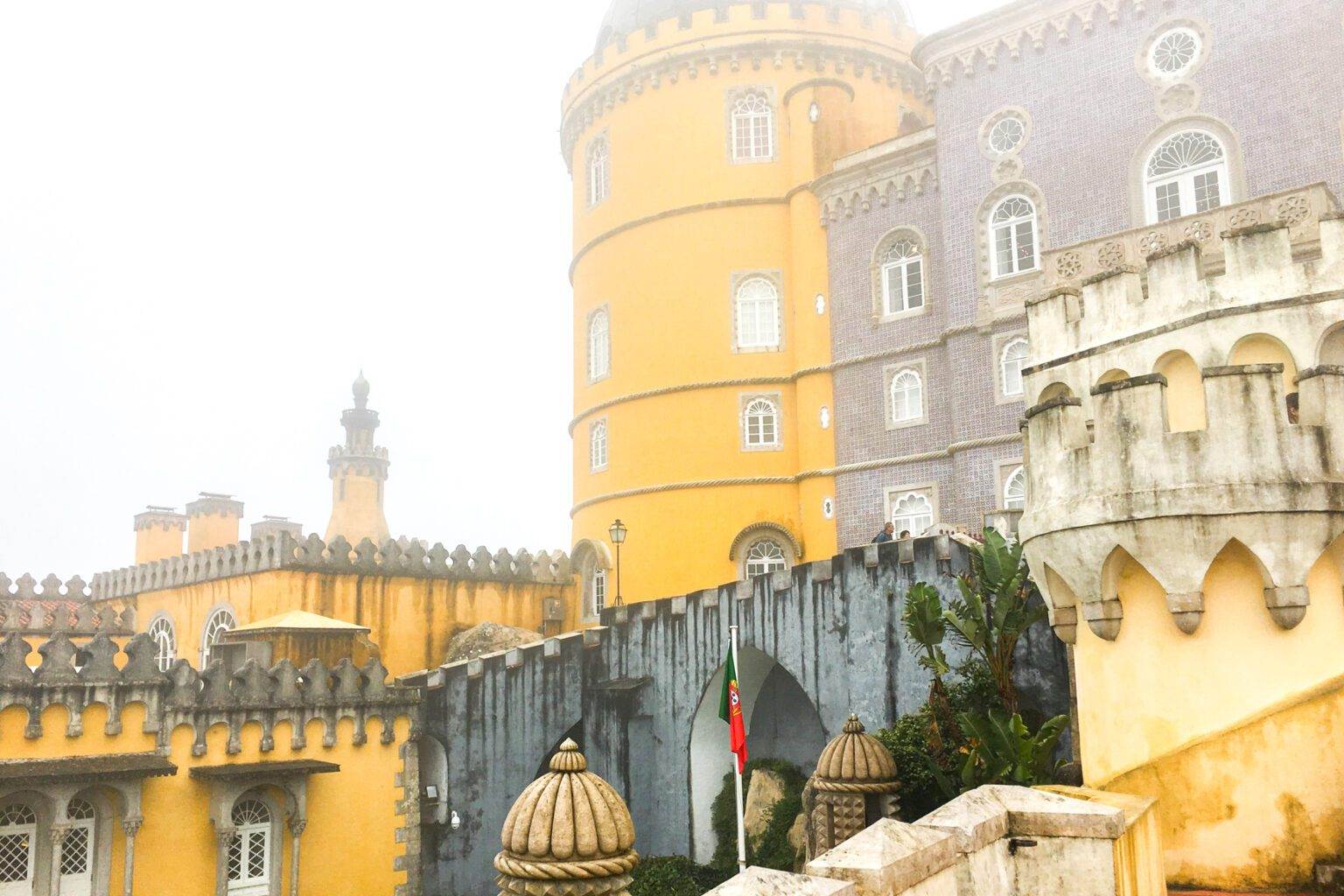 exterior of pena palace in sintra portual