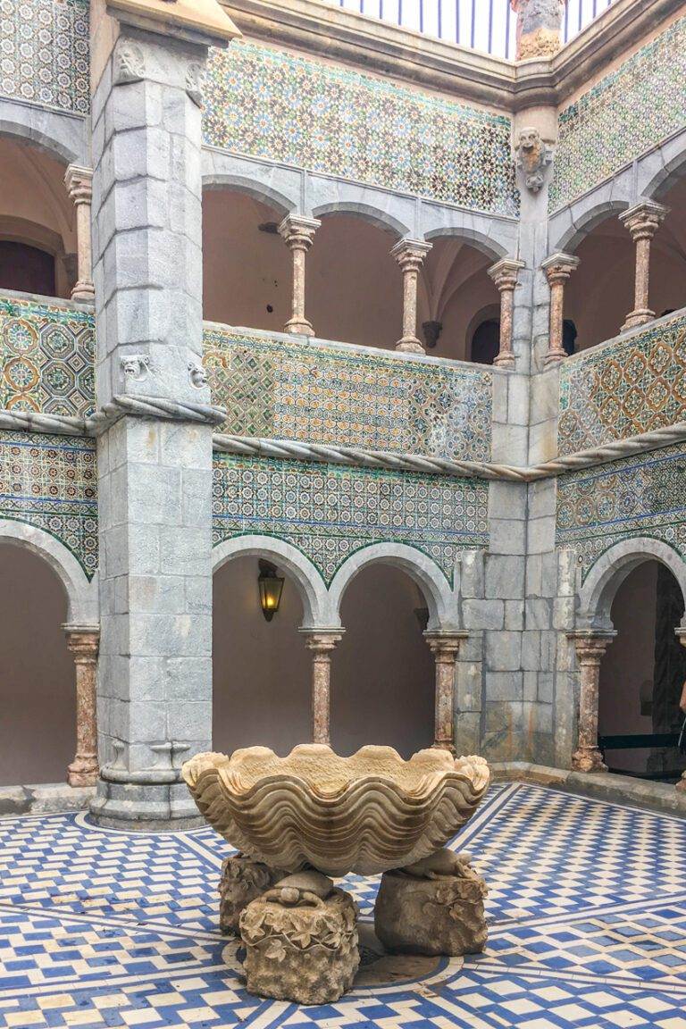 pena palace sintra portugal courtyard