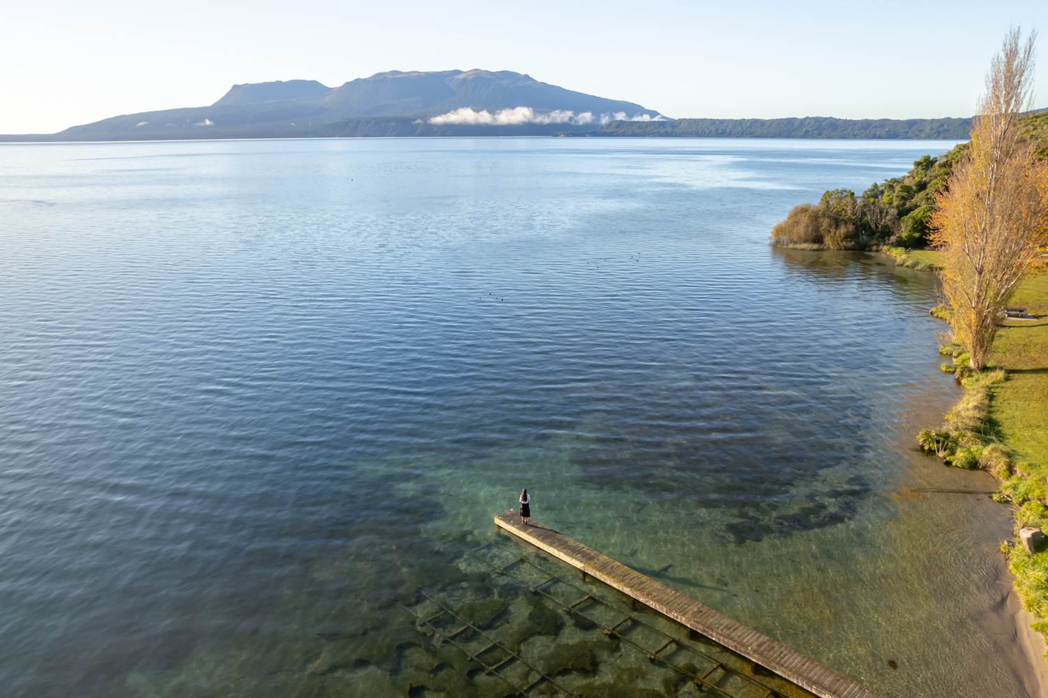 drone photograph of lake tarawera New Zealand landscape photos