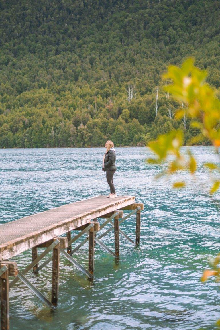 girl standing on bob's cove wharf