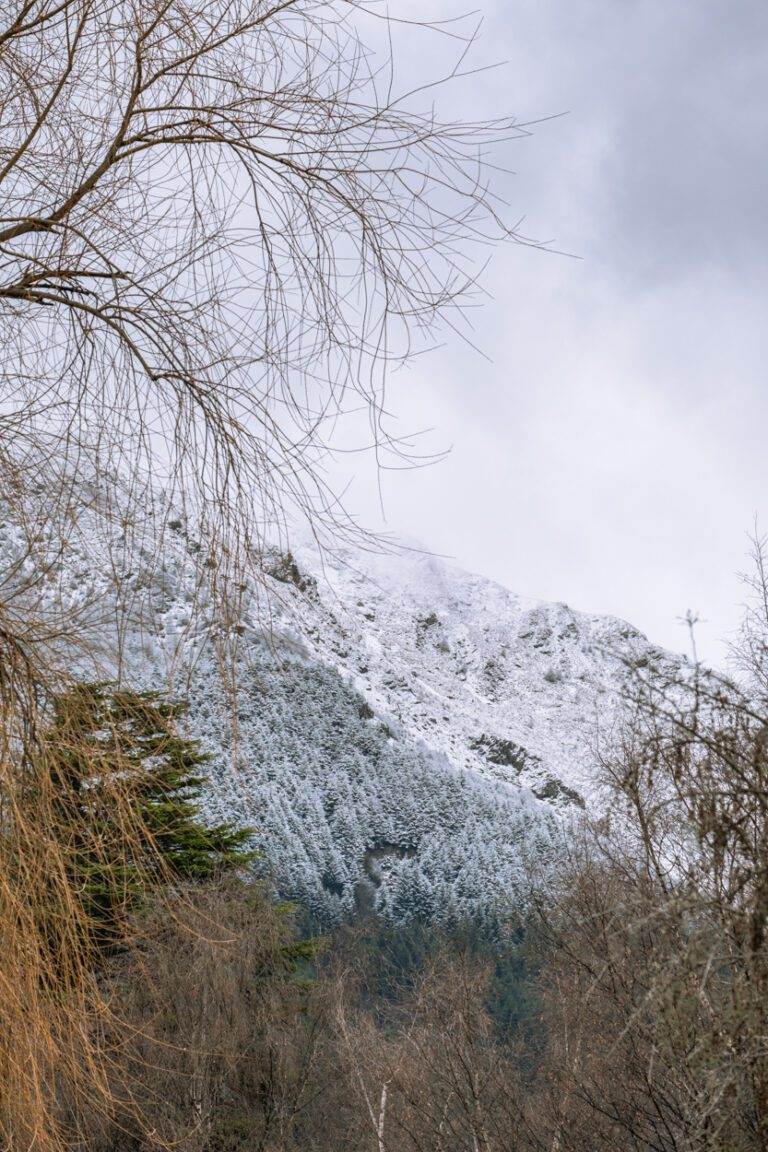 mountains with snow in the south island, new zealand