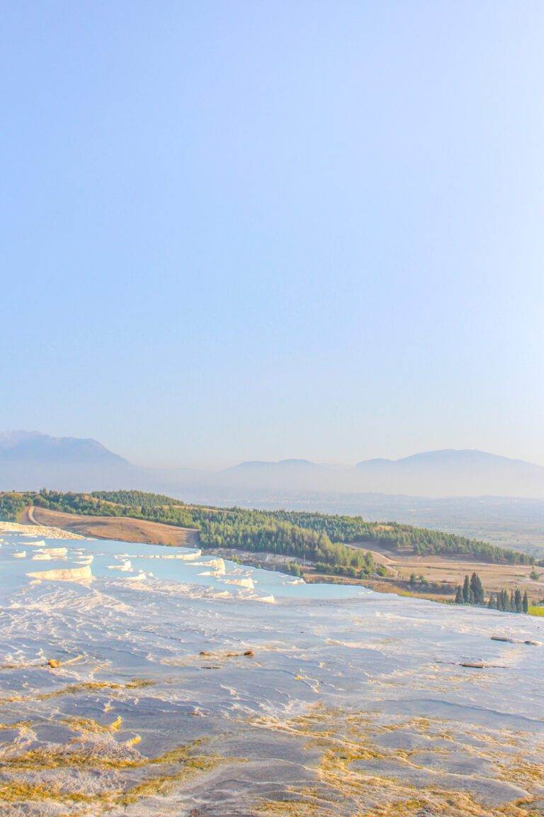 portrait of top of pamukkale cotton castles