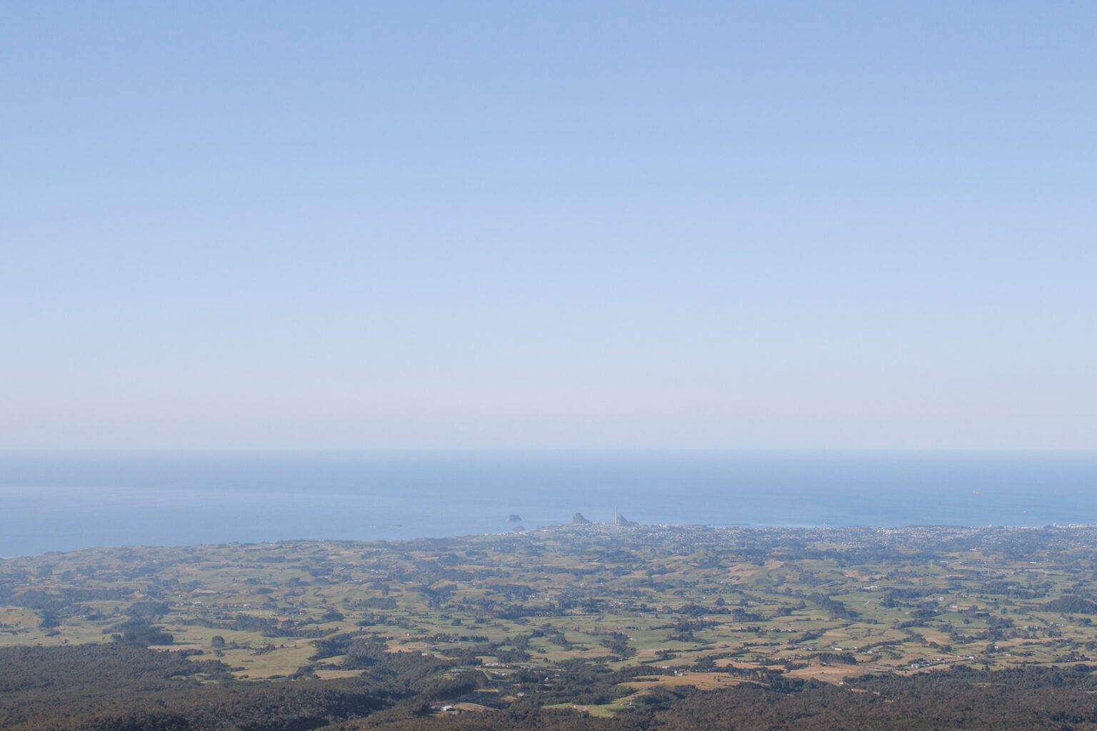 view of taranaki and tasman sea from mangorei track