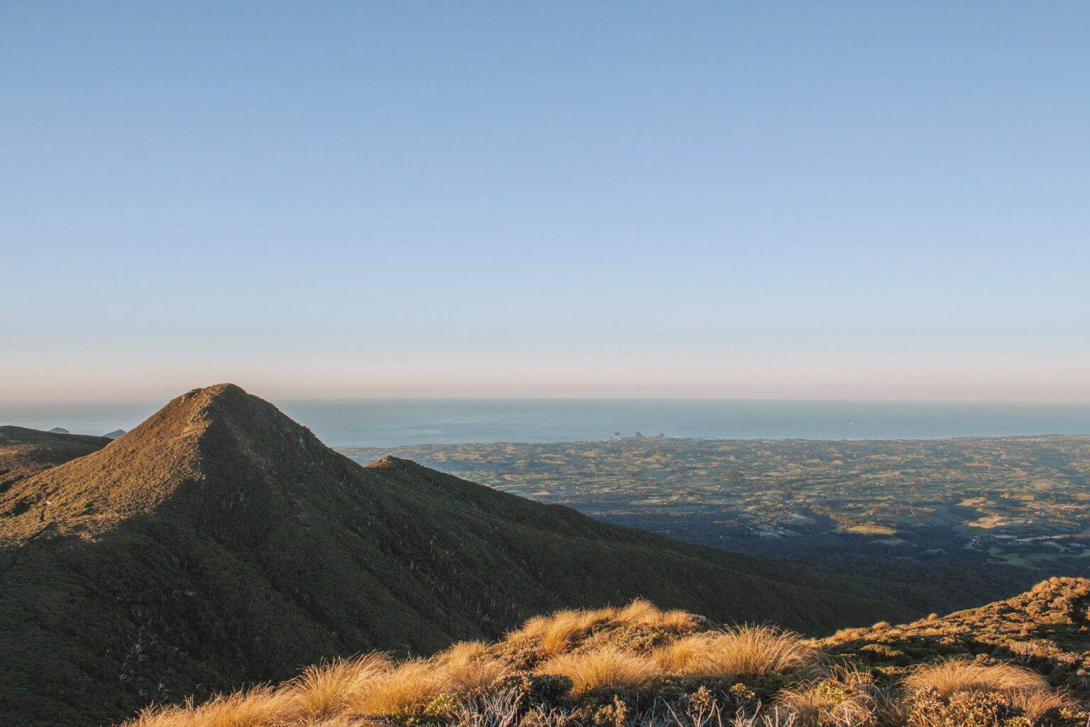 view of taranaki from pouakai tarns trail