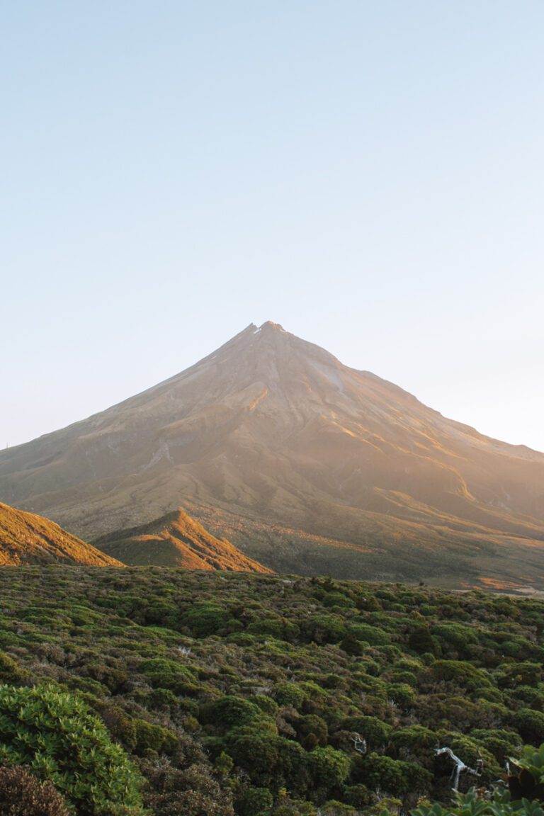 view of mount taranaki from henry peak lookout New Zealand landscape photos