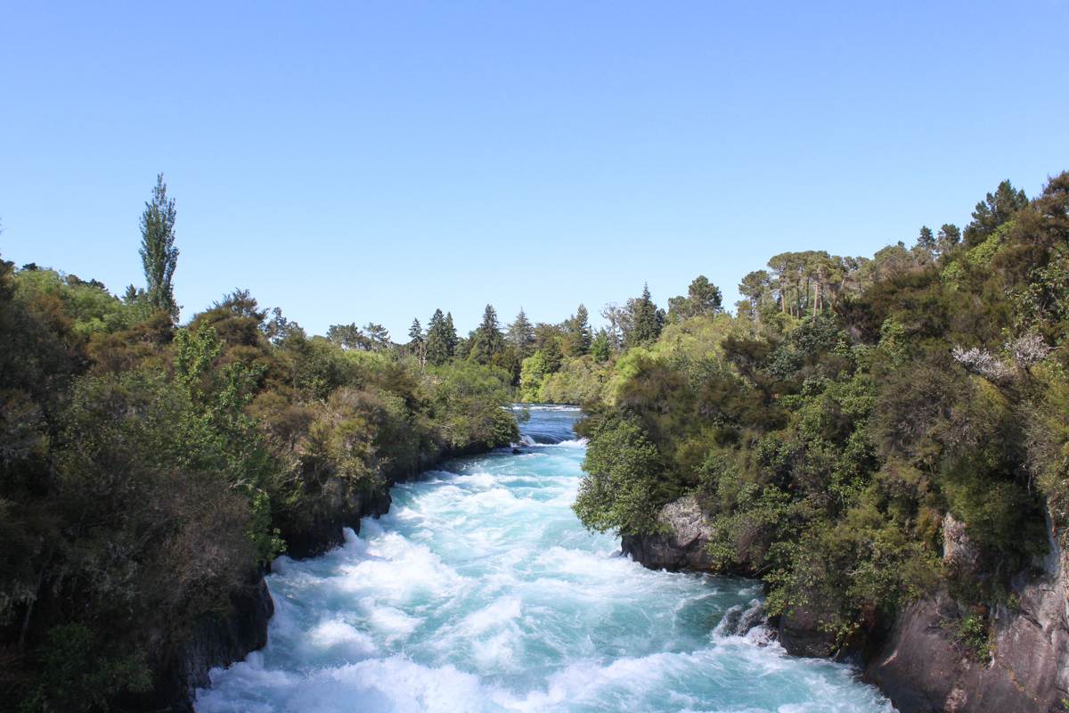 huka falls in Taupo New Zealand landscape photos