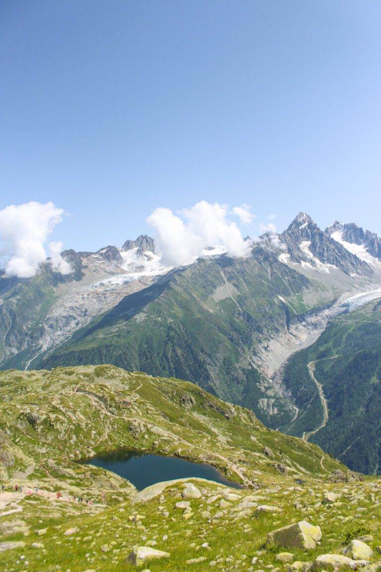 views from hiking trail in chamonix