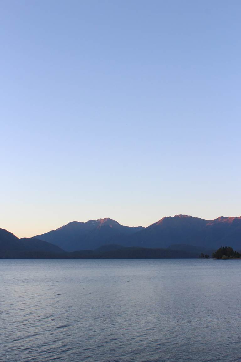 sunset in Te Anau