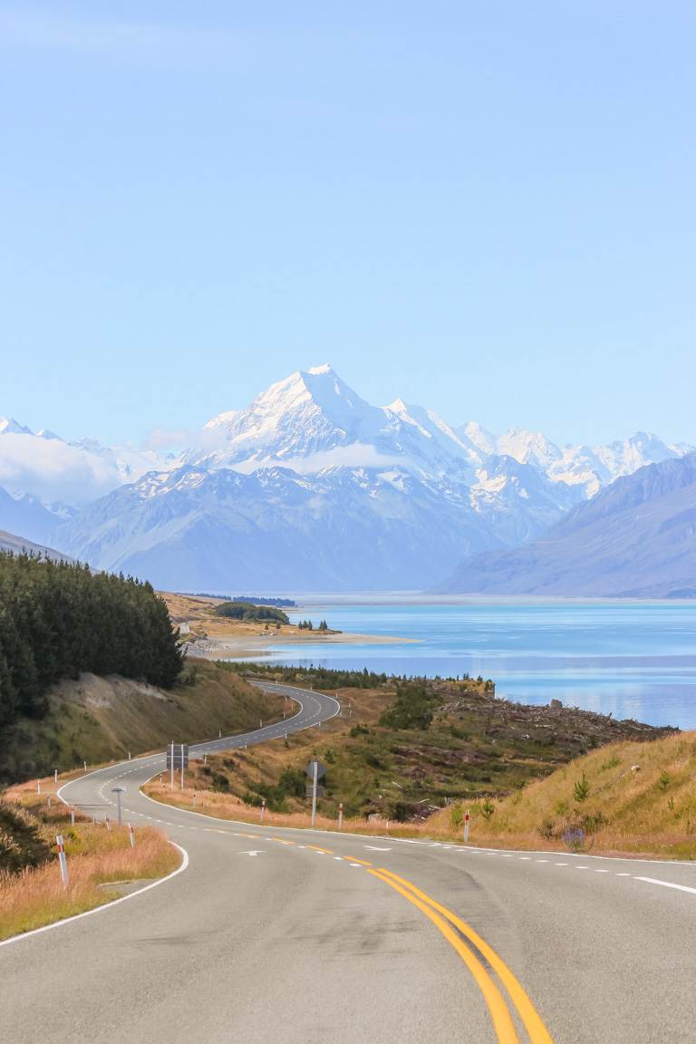 portrait of mount cook road