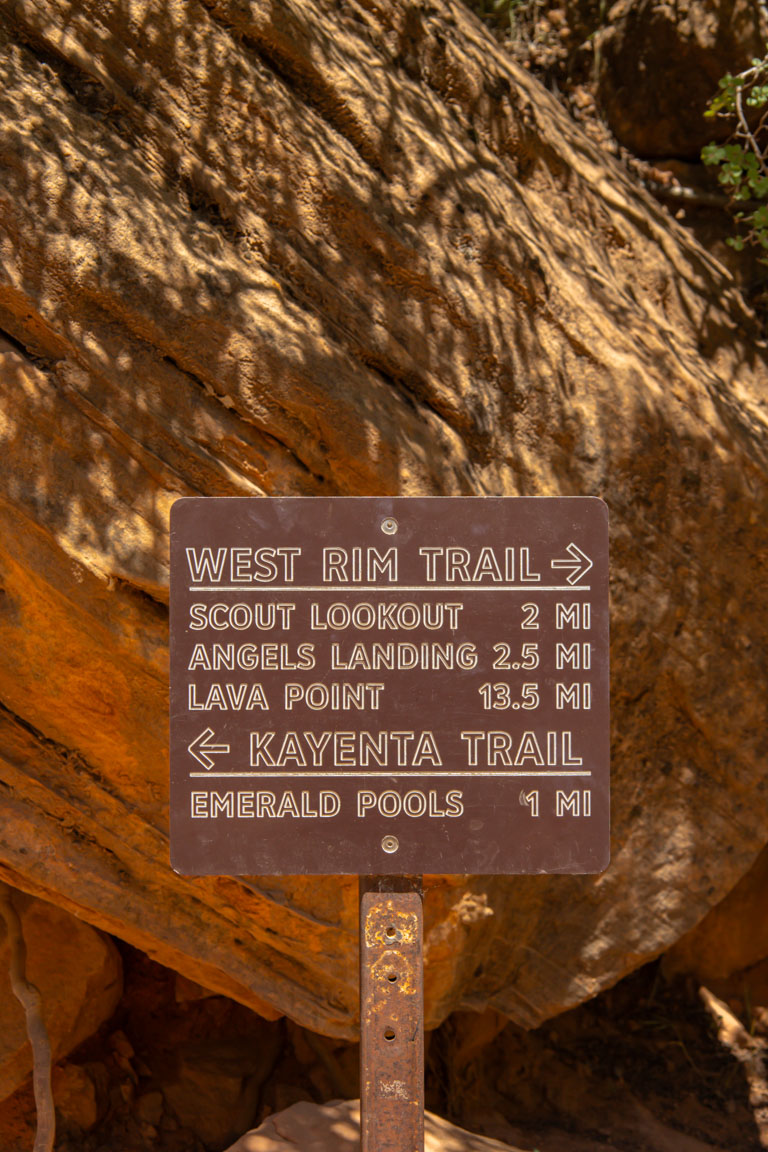 angels landing sign