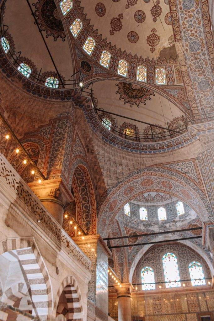 interior of blue mosque istanbul