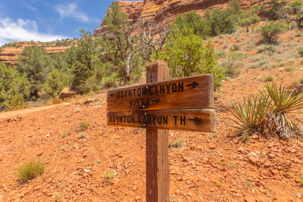 boynton canyon trail sign