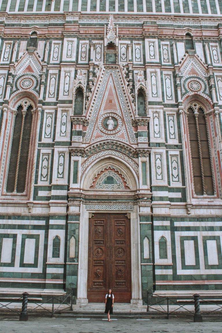 girl walking in front of santa maria del fiore