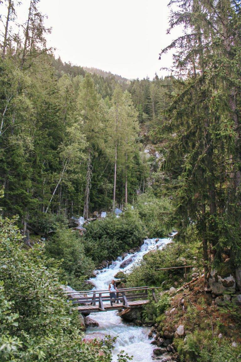 bridge view on cascade du dard walk