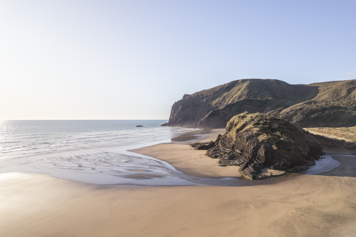 drone photograph anawhata beach afternoon