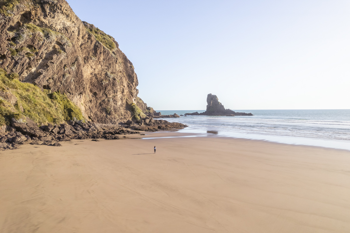 drone photography anawhata beach track