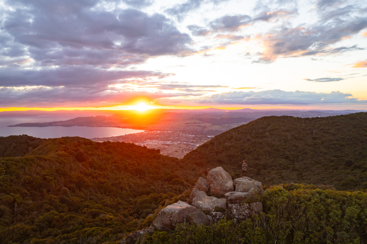 drone sunset mount tauhara track