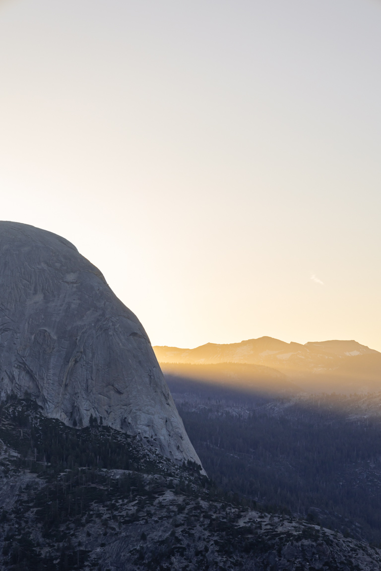 eastern side half dome sunrise