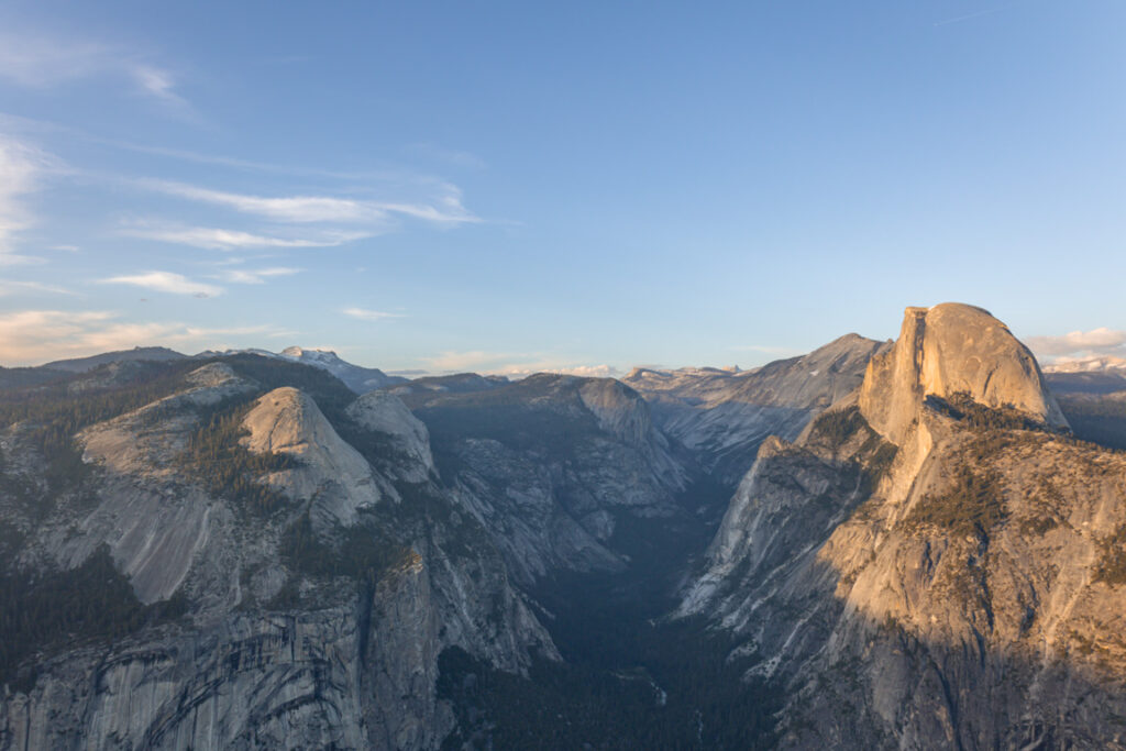 glacier point landscape sunset