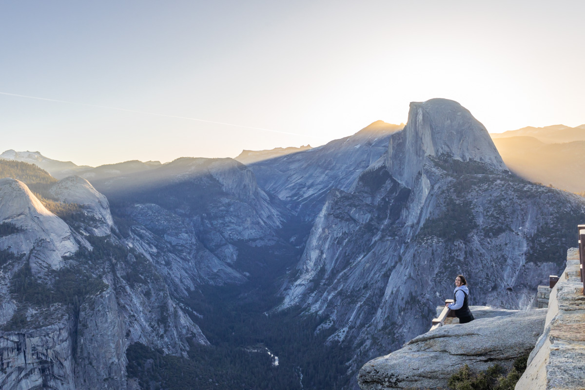 glacier point lookout sunrise half dome