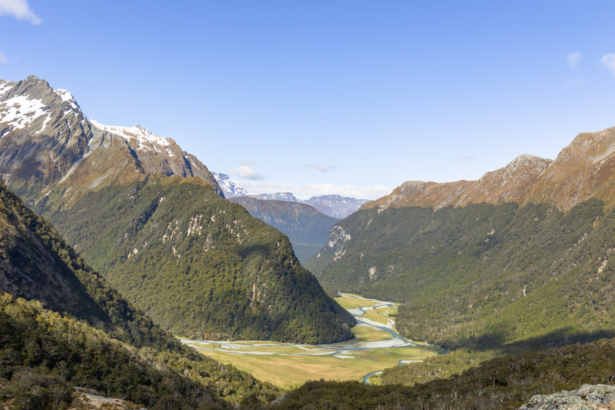 hiking routeburn track landscape blue bird