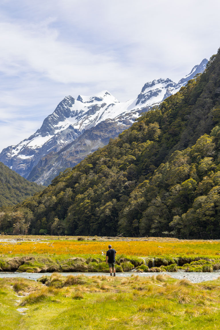 hiking routeburn track routeburn flats hut