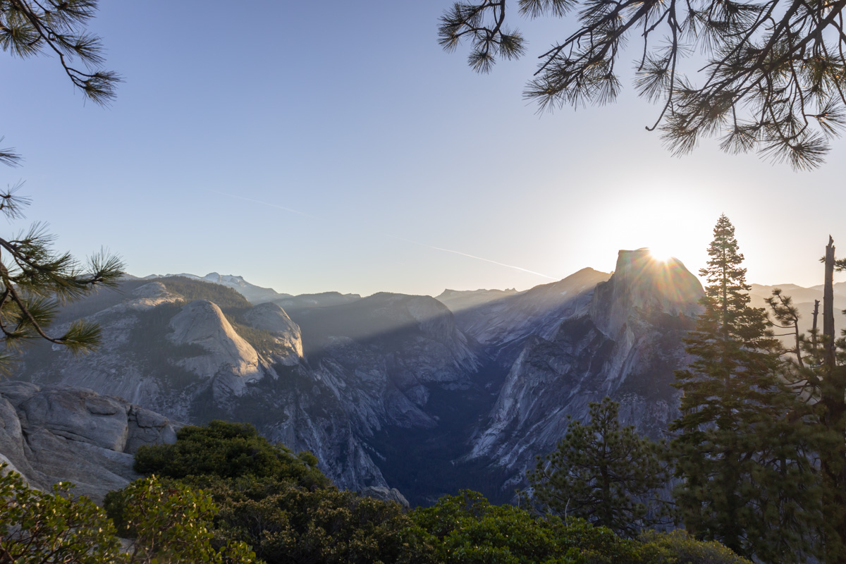 landscape half dome glacier point sunrise