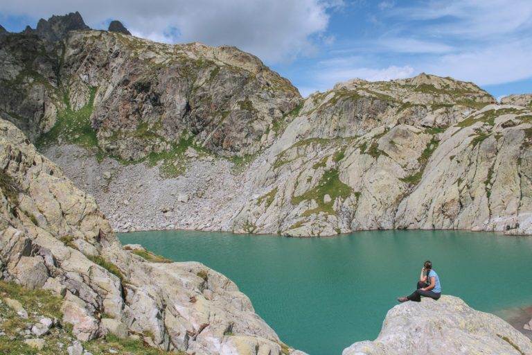 essential photography gear for hiking overlooking lac blanc hiking chamonix