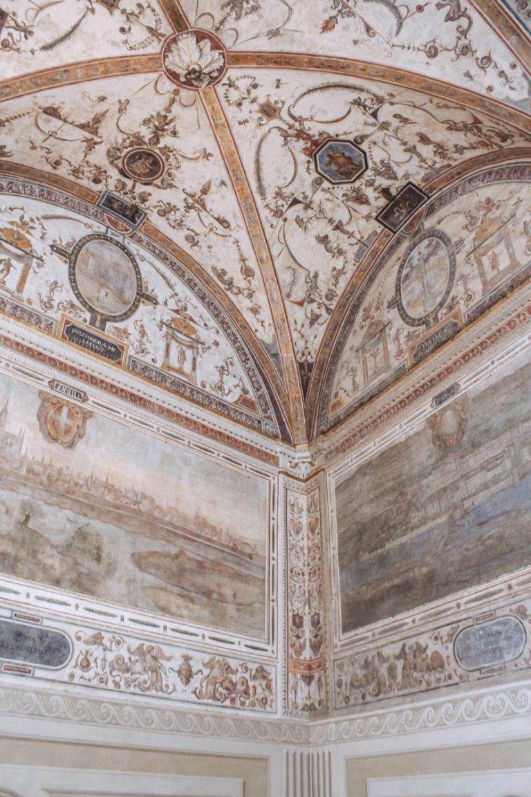 patterns on the walls of palazzo vecchio