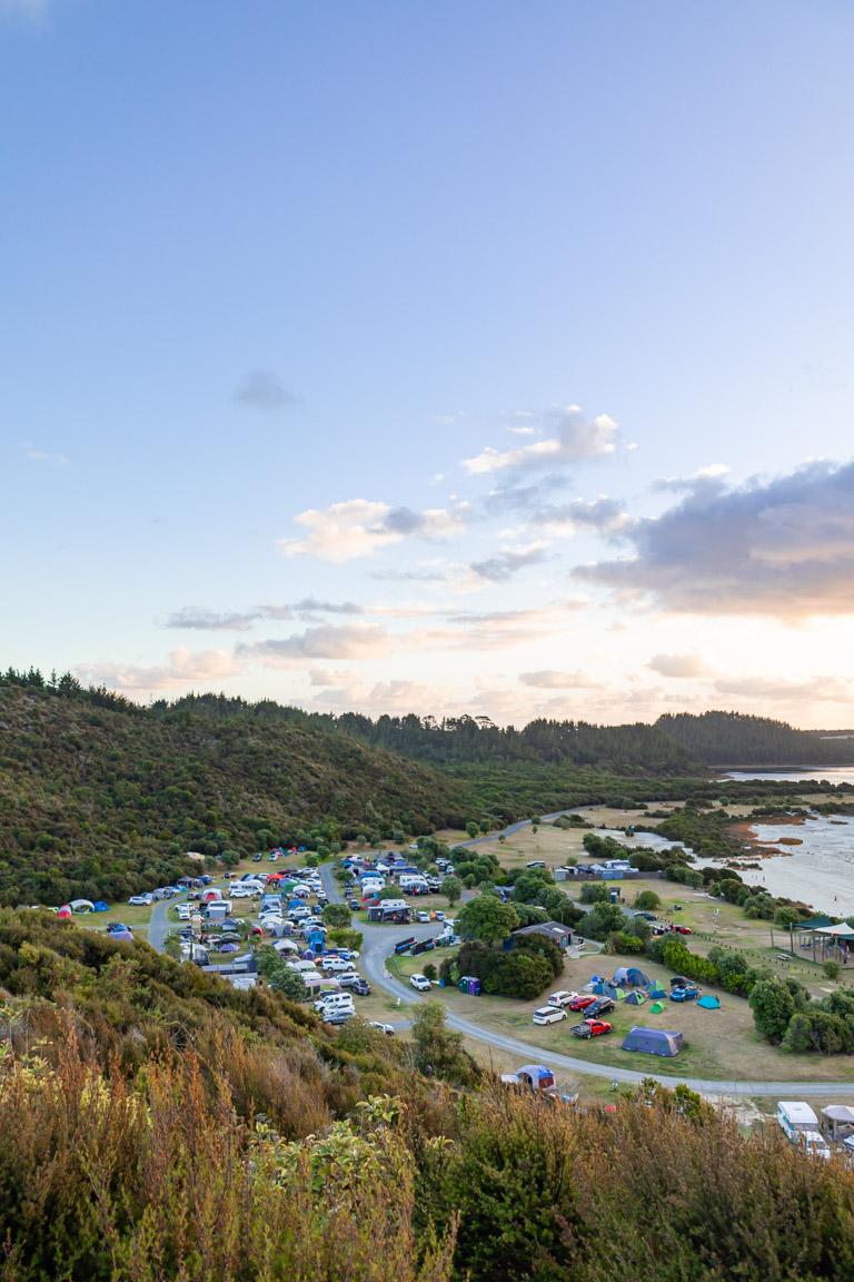 pine beach camping ground summer