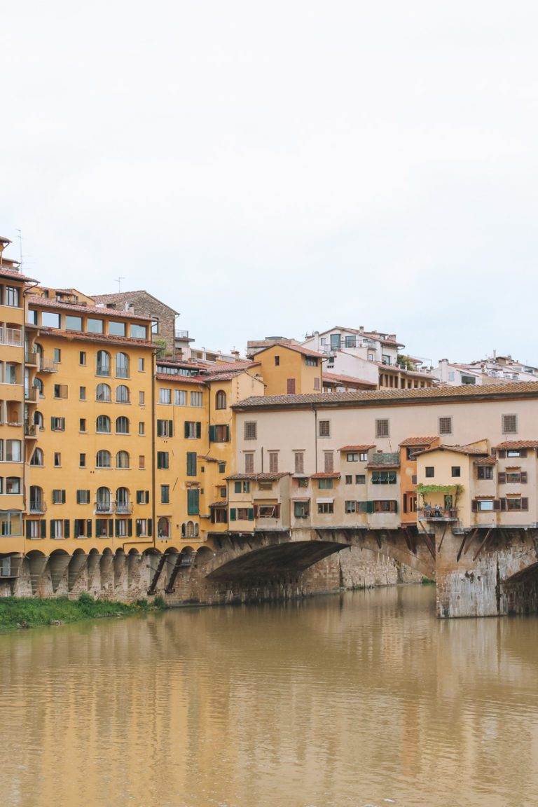 view of arno river and ponte vecchio