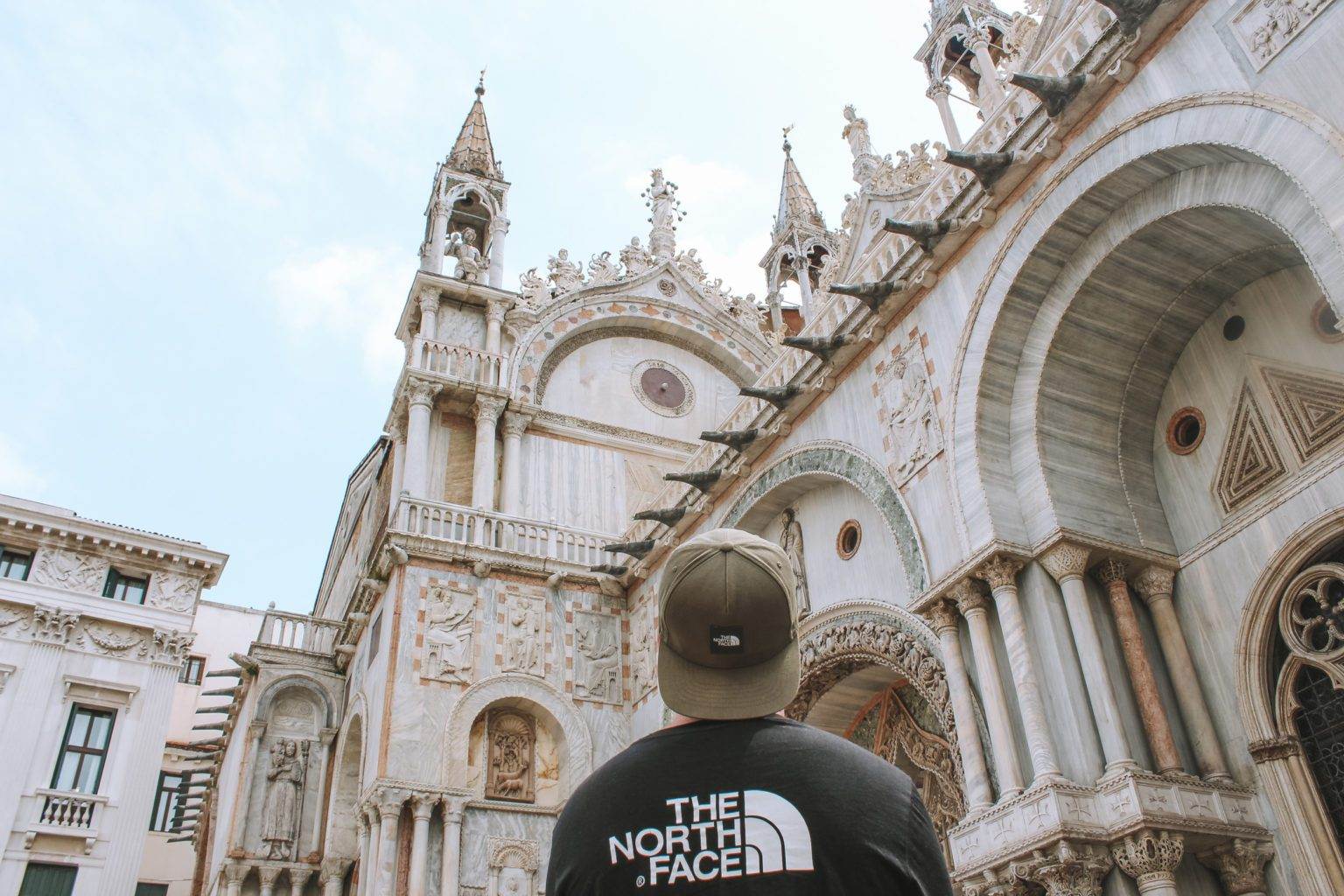 looking up at saint marks basilica