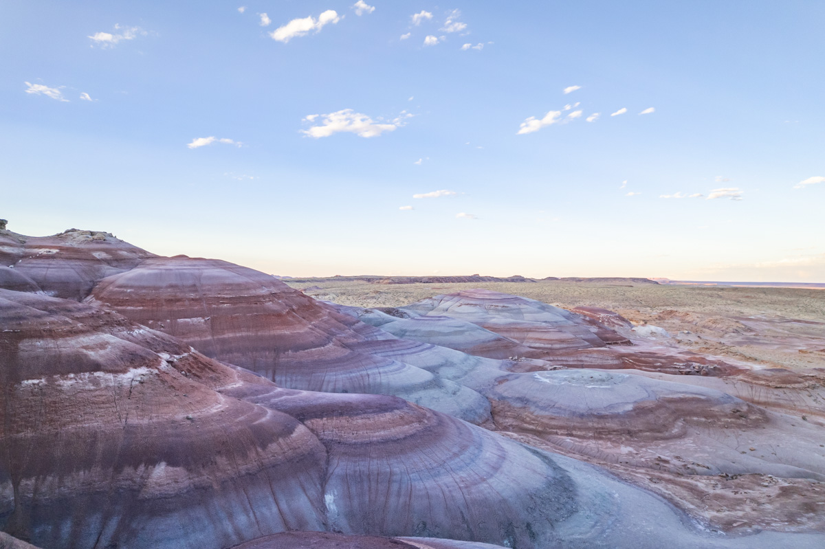 what I learnt on a solo road trip through utah sunset bentonite hills landscape