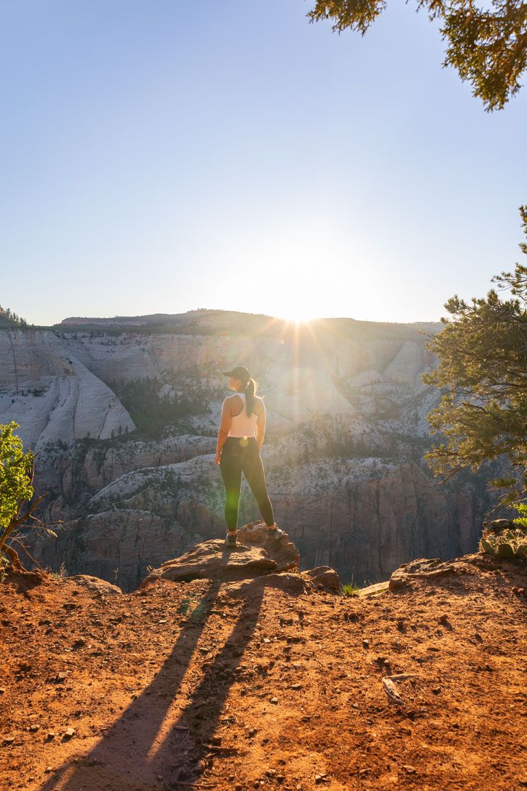 sunset hiking observation point