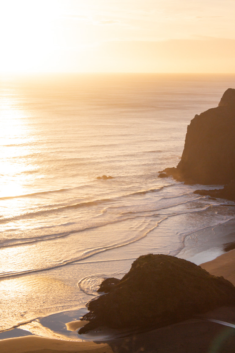 sunset views anawhata beach