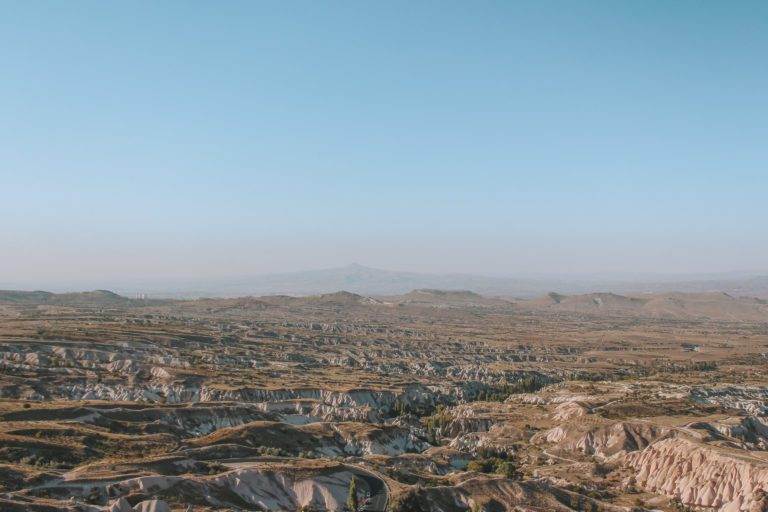 view of cappadocia from uchisar castle