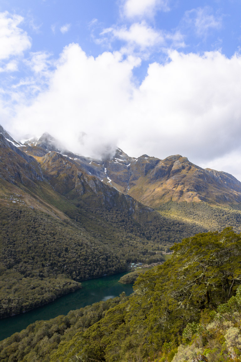 views lake macknezie hut and mountains